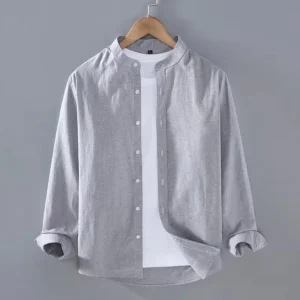 Men's linen long sleeve shirt