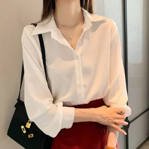 Casual Chiffon Shirt Women